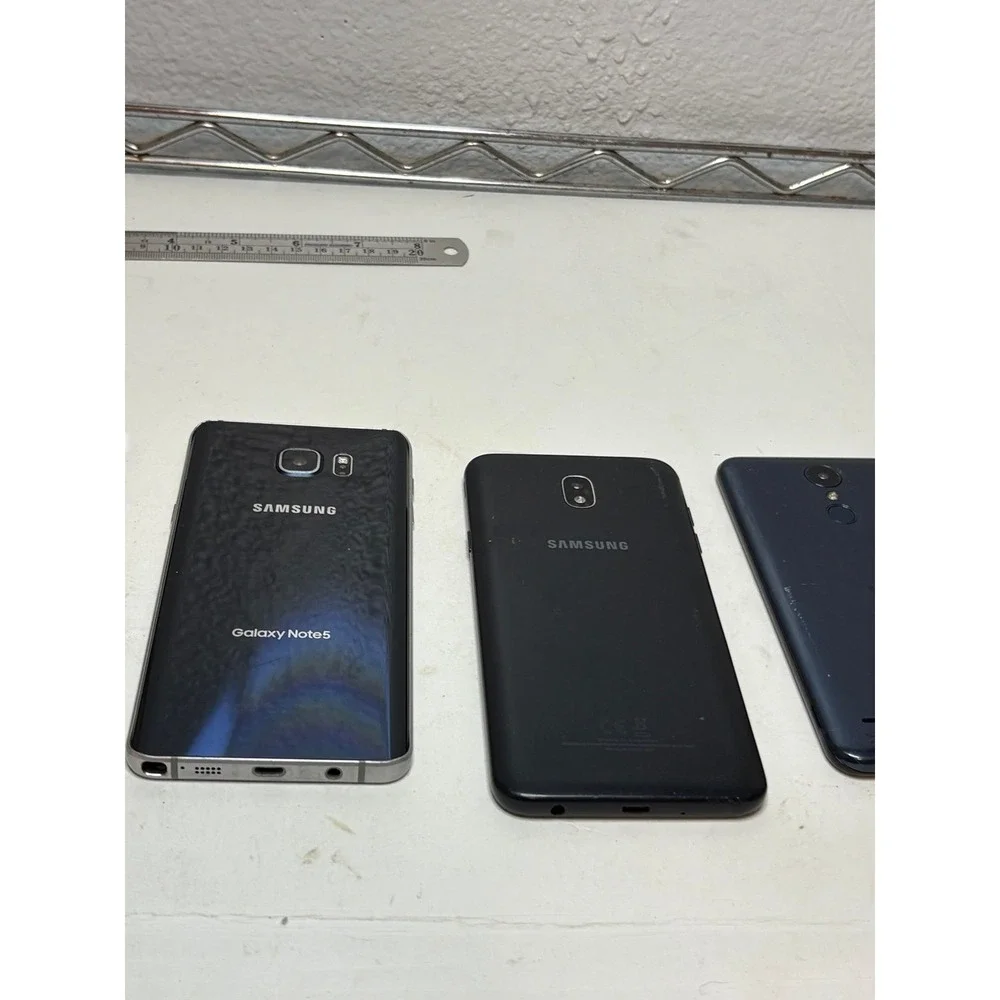Lot of 5 Parts / Repair Devices: Apple iPad (Shattered Screen), Samsung Galaxy N